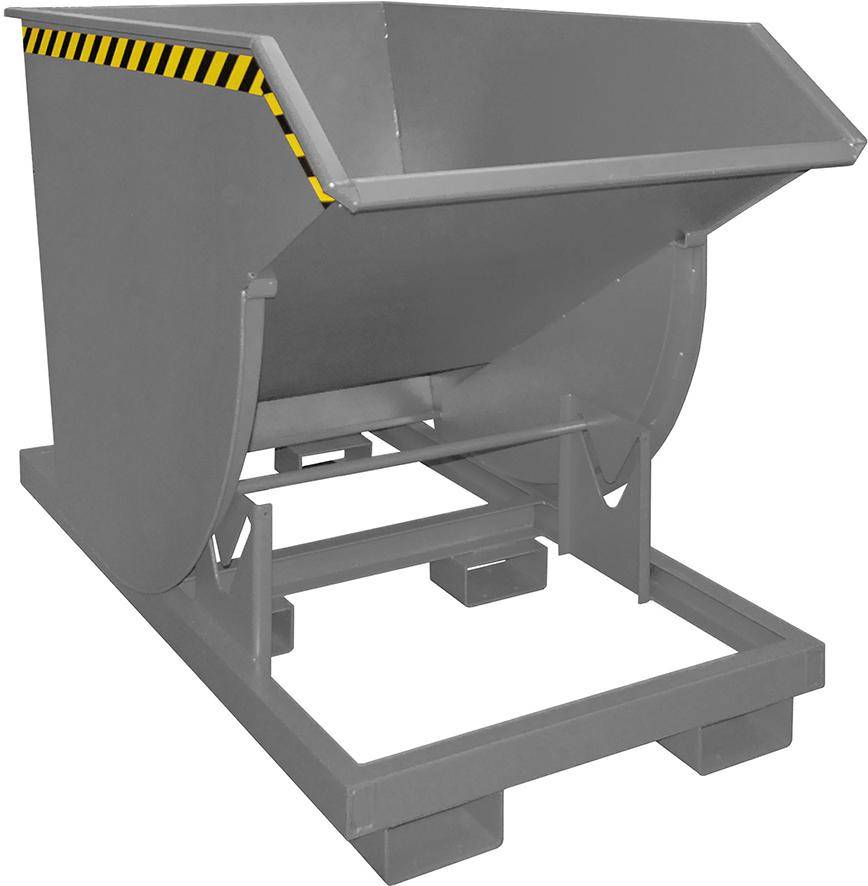 Kippbehälter BKM 1000 l B1060xT1760xH1270 mm RAL7005 Tragkraft 3000kg mit Abrollsystem - Artikel: 7830911849-0