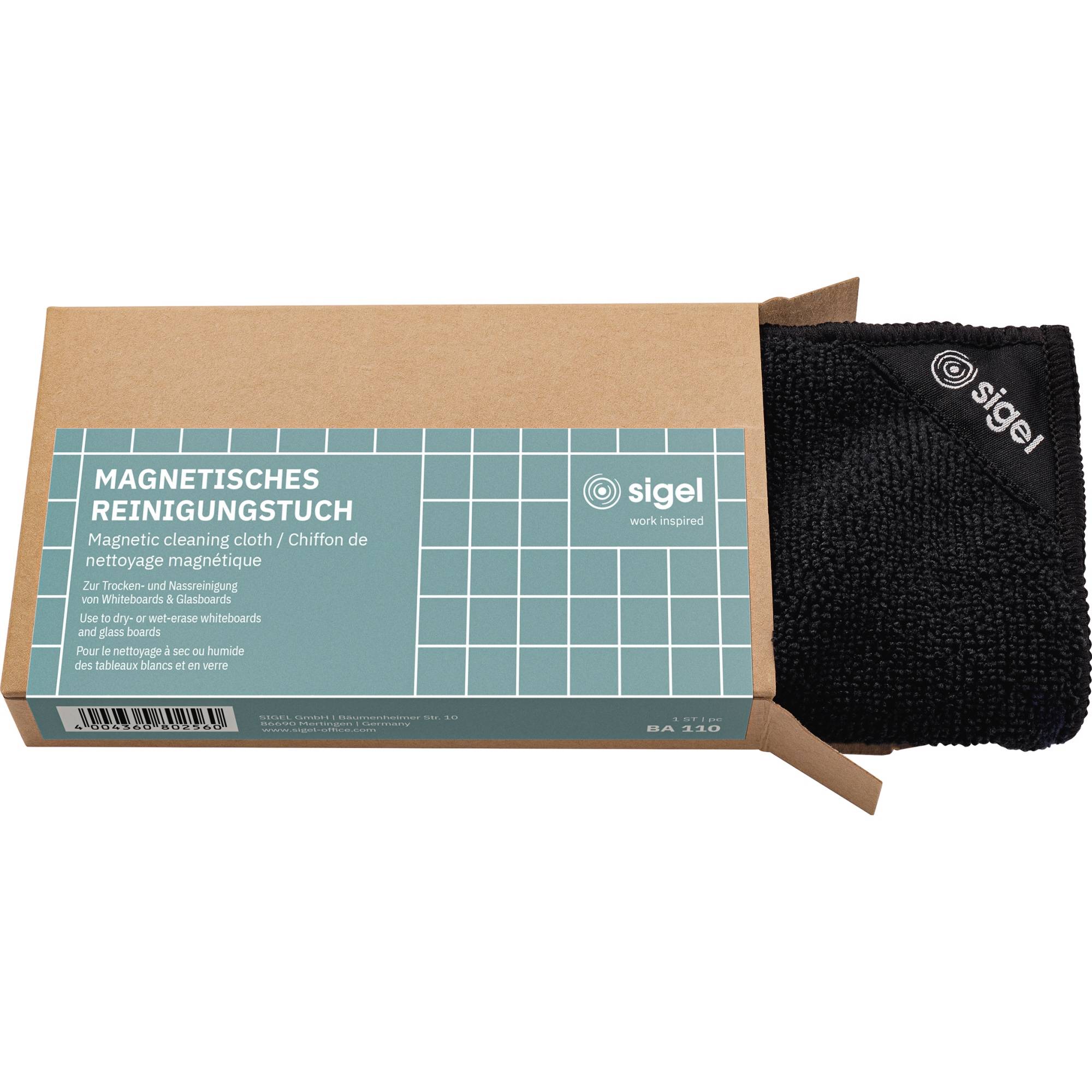 SIGEL Reinigungstuch BA110 magnetisch schwarz - Artikel: 154007590