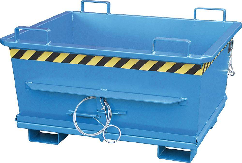 Klappbodenbehälter 500 l B1200xT1040xT715 mm RAL5012 Tragkraft 1000kg Typ BKB 500 - Artikel: 7830911659-0