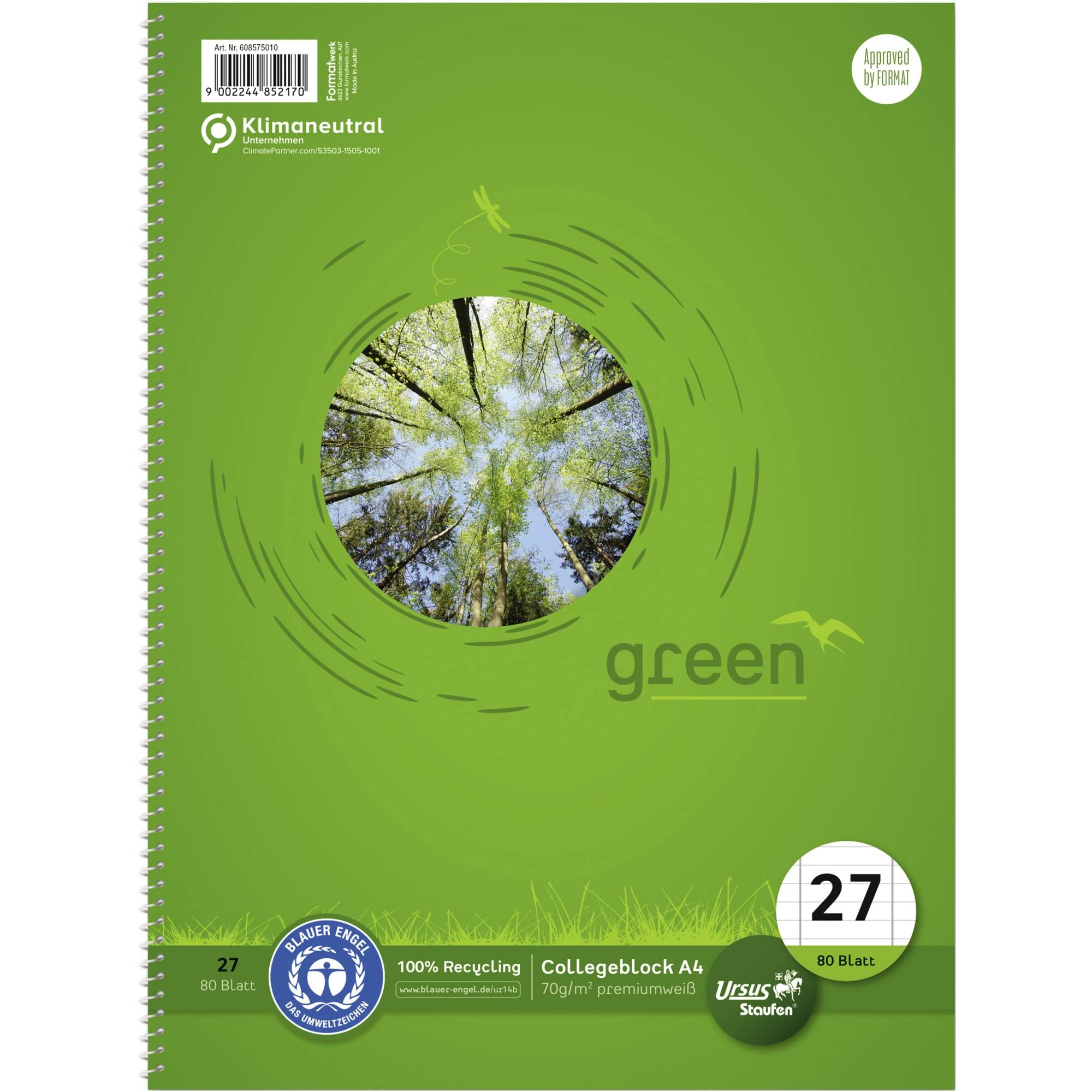 Staufen Collegeblock Style 608575010 DIN A4 70g lin. 80Bl - Artikel: 111008801-2