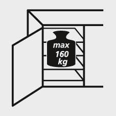 Schwerlastschrank B1085xT400xH1950mm RAL7035/5010 m.Mittelwand8 Böden - Artikel: 7830104330-3
