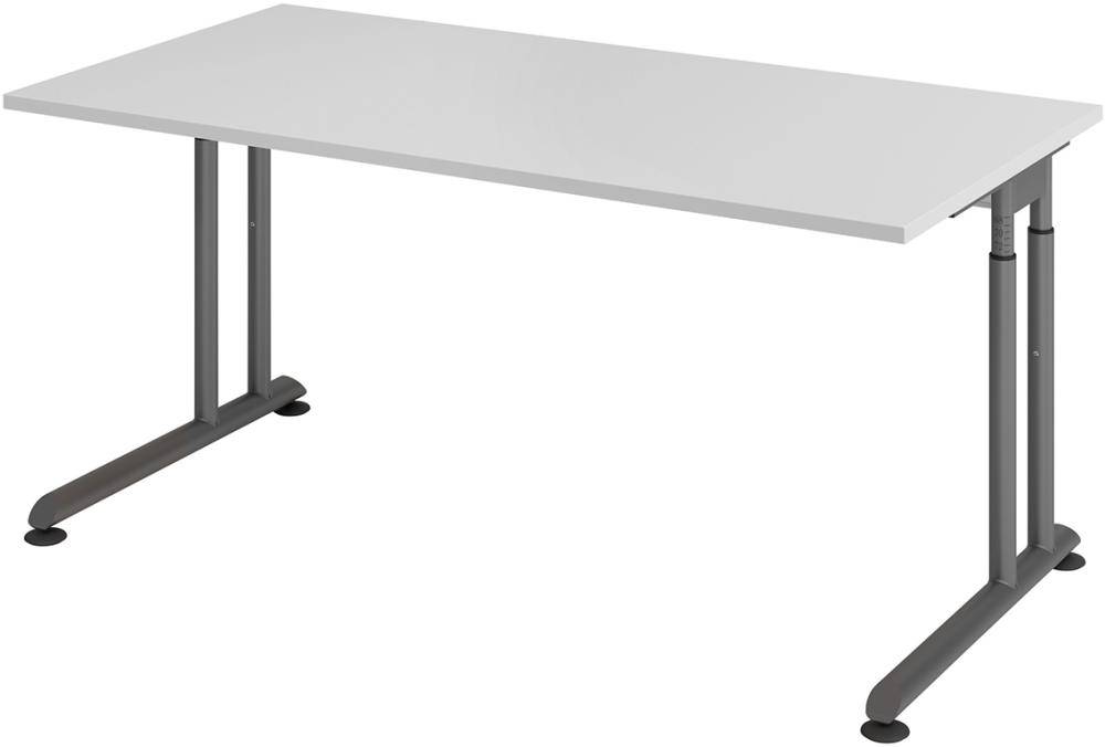 Schreibtisch C-Fuß 1600x800 mm Grau - Artikel: 7830781660-0