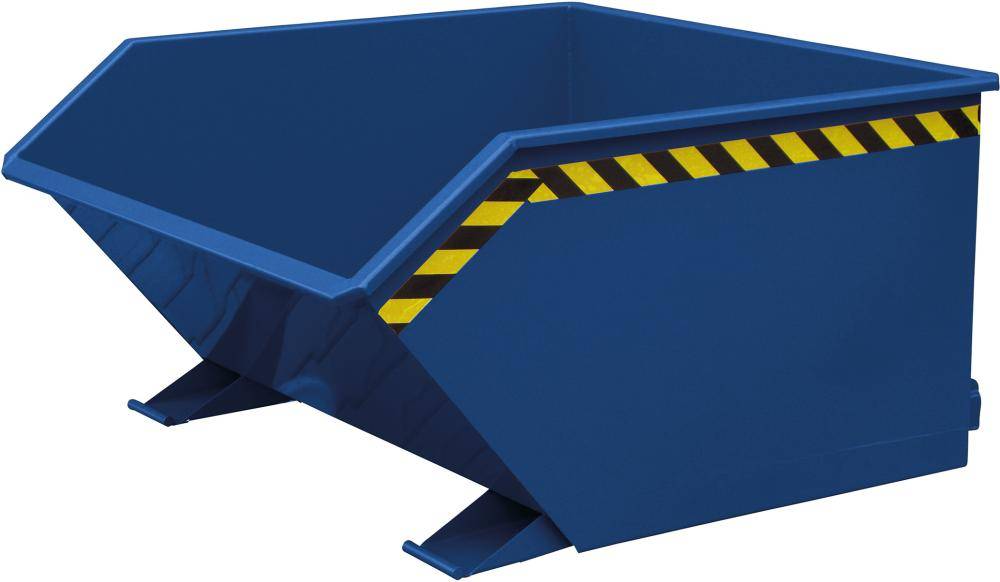 Kippbehälter 500 l B800xT1410xH680 mm RAL5010,Tragkraft 1000kg mit Abrollautomatik - Artikel: 7830911989-0
