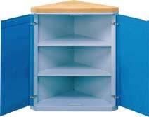 Anke Eckschrank 90 G B973xT525xH1020mm RAL 7035/5012 2 eingeschweißte Böden - Artikel: 7830945894-0