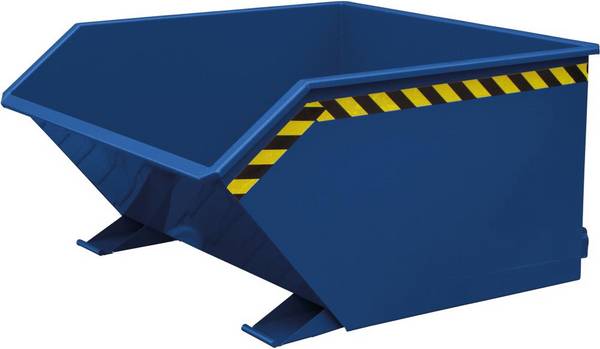 Kippbehälter 1500 l B1300xT1640xH1050 mm RAL5010,Tragkraft 1500kg mit Abrollautomatik - Artikel: 7830912001
