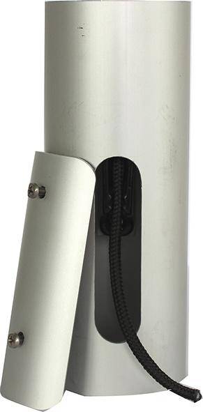 Aluminium-Fahnenmast zyl.m.Ausleger, 360G D75 mm HüB 8,0 m, H-DKA-G/1,5 m Alu-Bodenhülse - Artikel: 7830613795-2