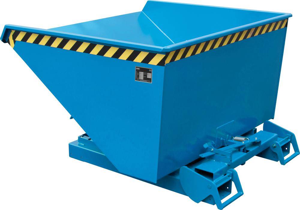Kippbehälter 4A 1200 l B1095xT1920xH1125 mm RAL5012 Tragkraft 1500kg mit Abrollsystem - Artikel: 7830911563-0
