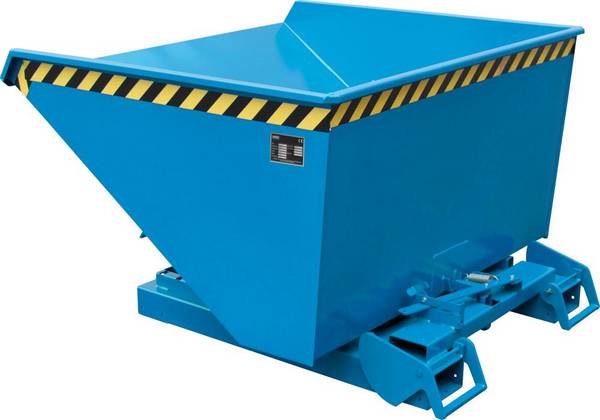 Kippbehälter 4A 1200 l B1095xT1920xH1125 mm RAL5012 Tragkraft 1500kg mit Abrollsystem - Artikel: 7830911563