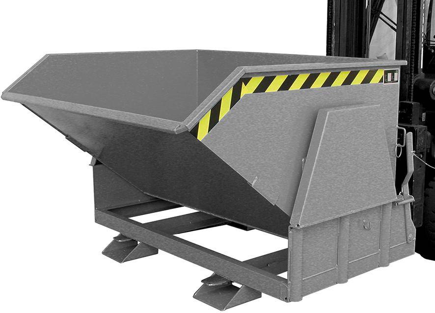 Kippbehälter BK 1200 l B1650xT1430xH1070 mm RAL7005 Tragkraft 2000kg - Artikel: 7830912038-0