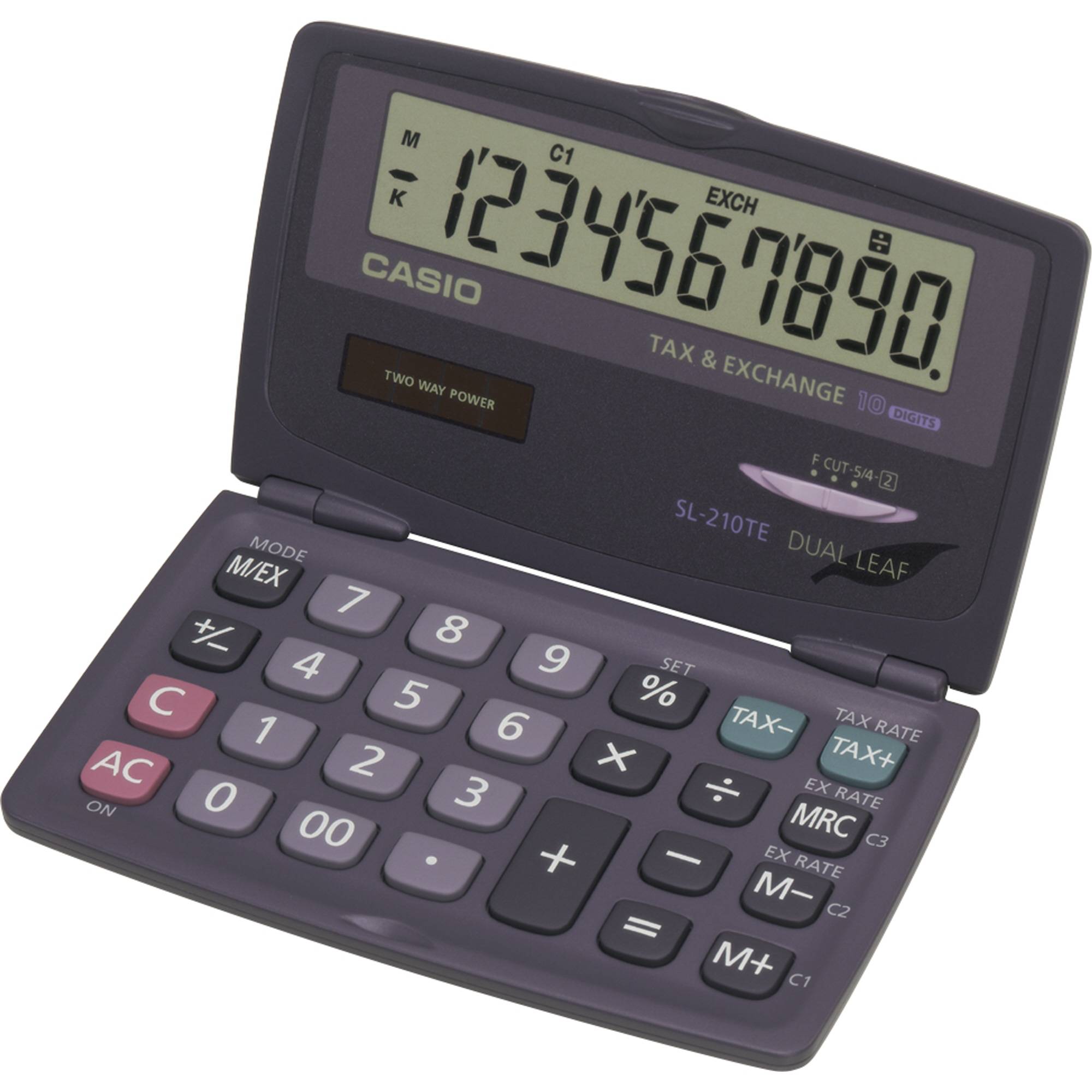 CASIO Taschenrechner SL-210TE-WA-EC 10stellig Solar/Batterie - Artikel: 700007600-1