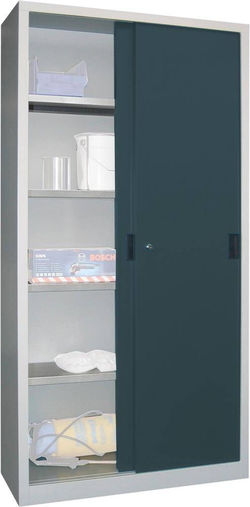 PAVOY Schiebetürenschrank mit 4 Fachböden, HxBxT 1.950 x 1.000 x 500 m-0