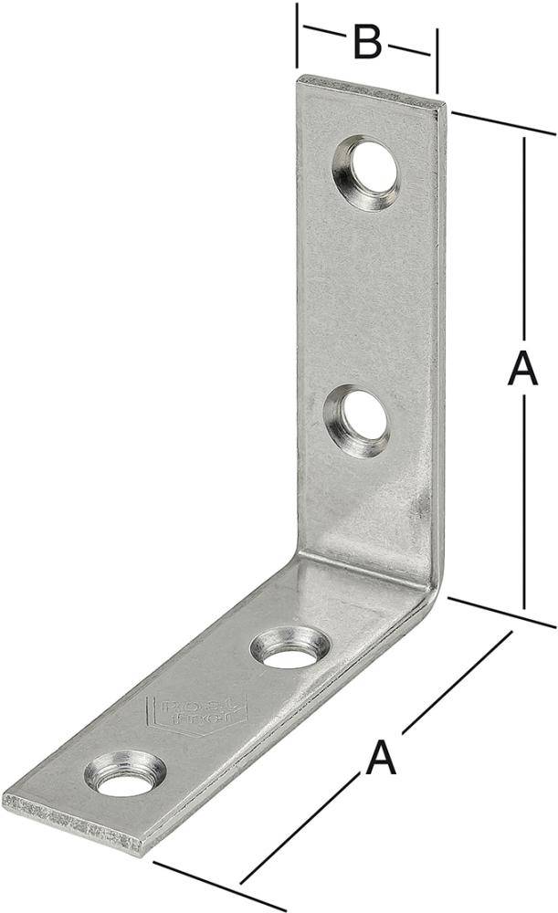Stuhlwinkel 120x120x2mm blau verzinkt - Artikel: 4003984006347-0
