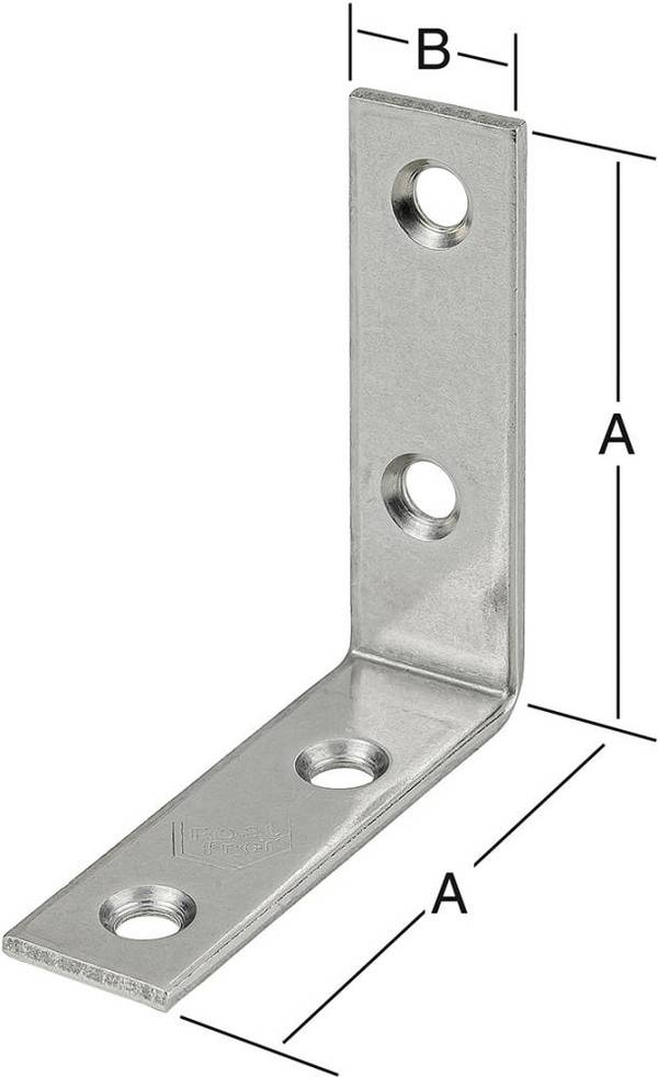Stuhlwinkel 120x120x2mm blau verzinkt - Artikel: 4003984006347