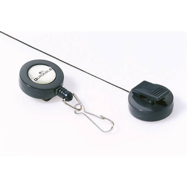 DURABLE Ausweishalter 822158 Jojo mit Karabinerhaken an 10 St./Pack. - Artikel: 124219191