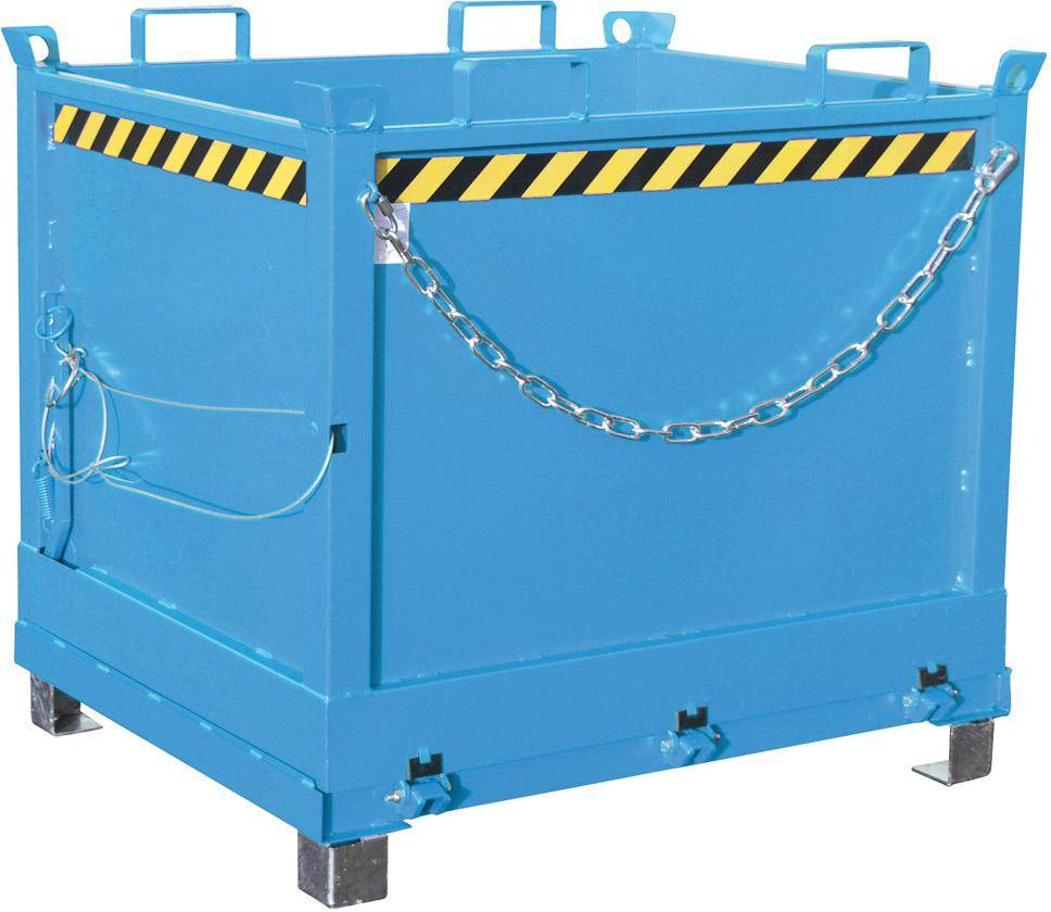 Klappbodenbehälter 1000l B1245xT1040xH1145 mm RAL5012 Tragkraft 1250kg Typ FB 1000 - Artikel: 7830911647-0