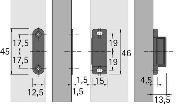 Haftmagnetschnäpper,13141weiß,4kg Hettich