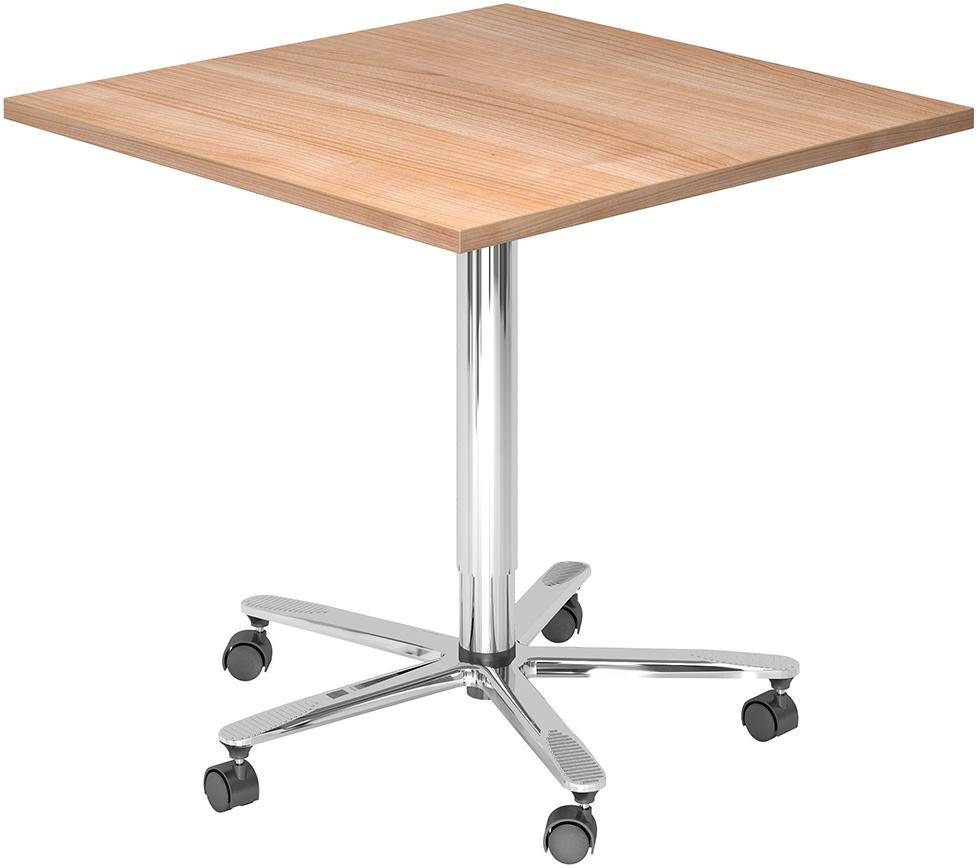 Stehtisch 800x800mm 720-1140 Nussbaum Gestell Chrom - Artikel: 7830781845-0