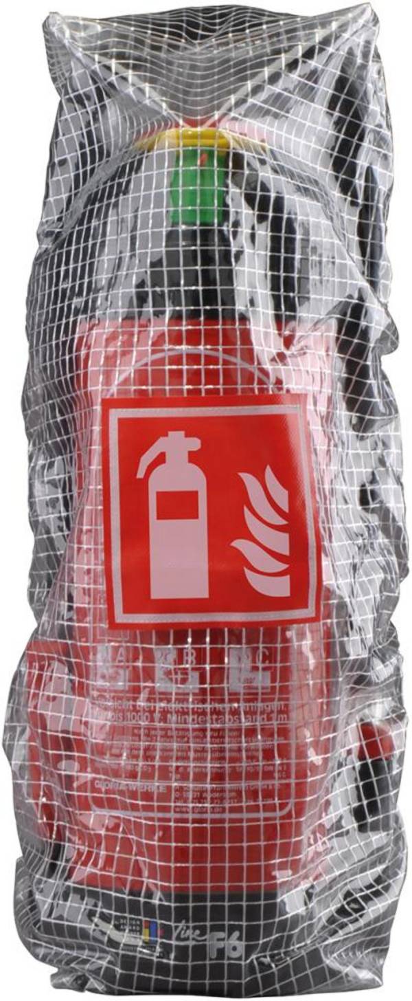 Gitternetzfolie f.6kg Feuerlöscher ca.H 620xB 210xT 240mm GLORIA