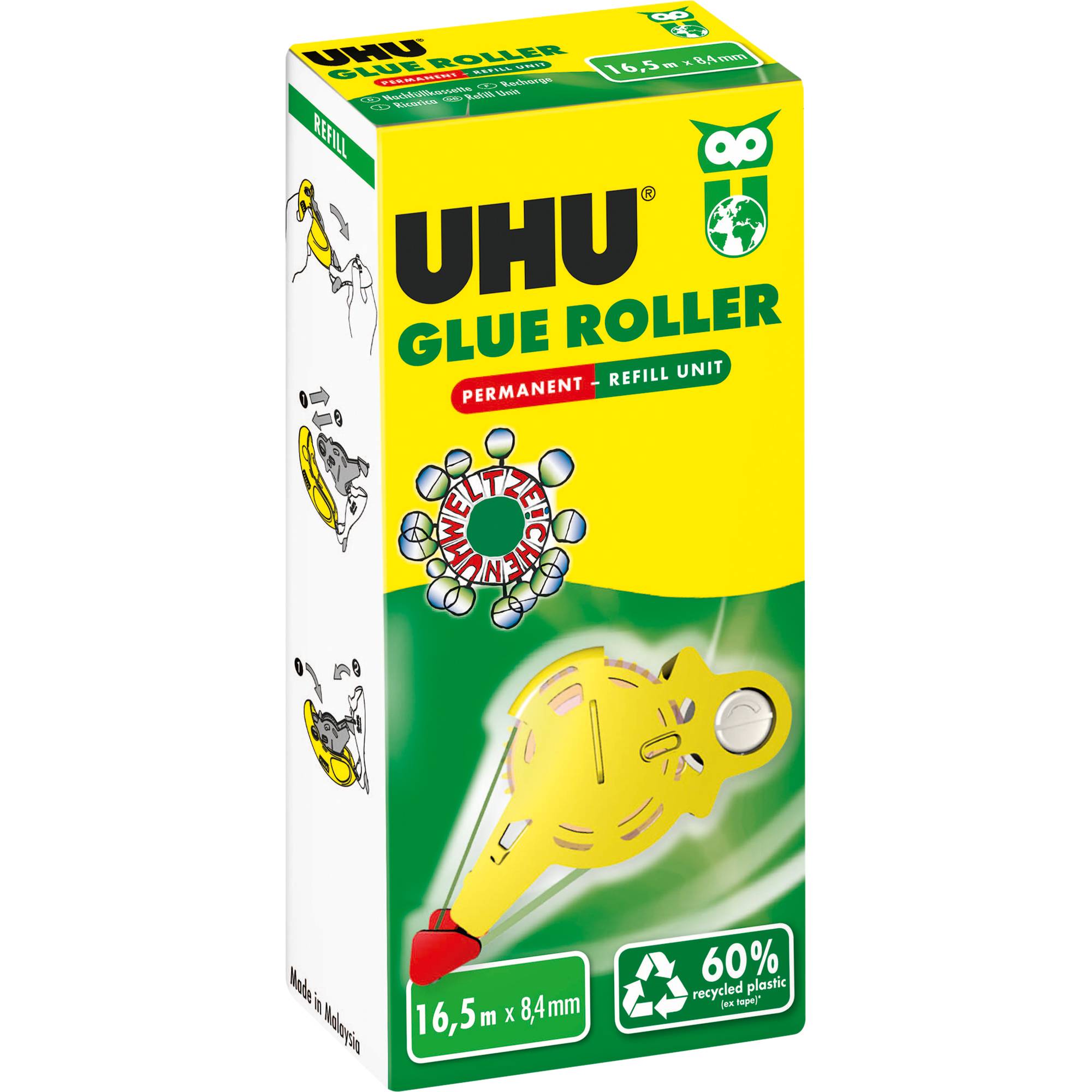 UHU Nachfüllkleberoller 35425 permanent 8,4mmx16,5m - Artikel: 164037300