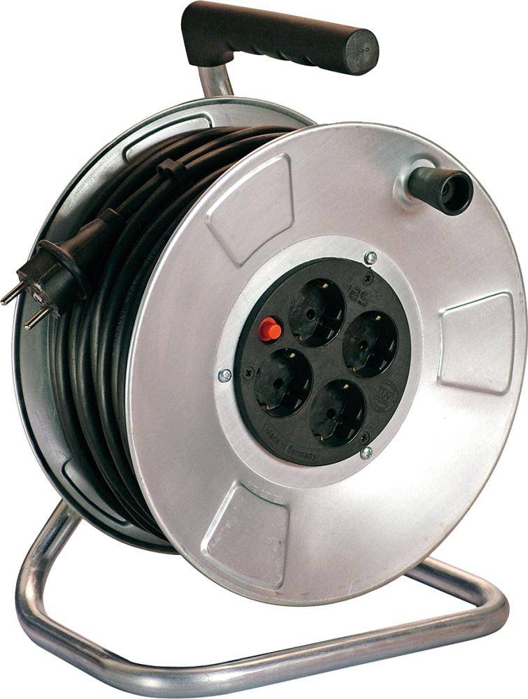 Metall-Kabeltrommel 50m, IP20, H05RR-F3G1,5 - Artikel: 4011160104121-0
