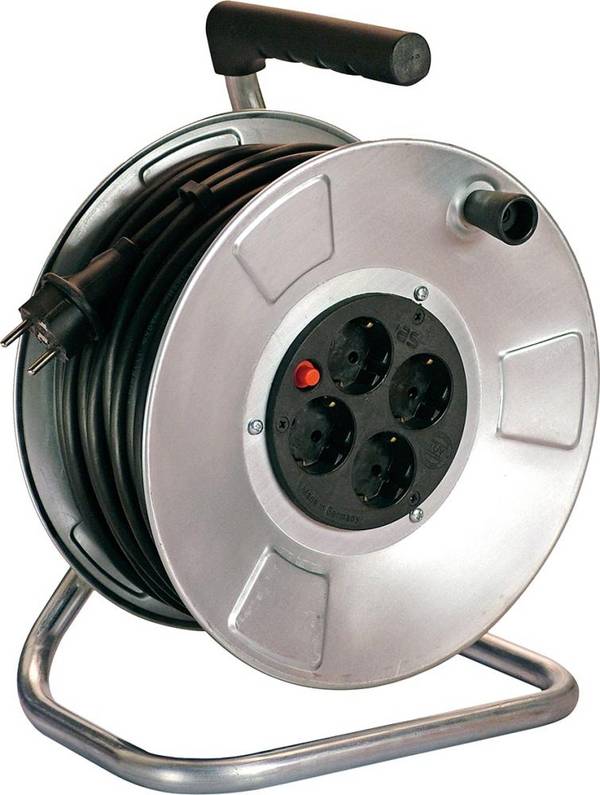 Metall-Kabeltrommel 50m, IP20, H05RR-F3G1,5 - Artikel: 4011160104121