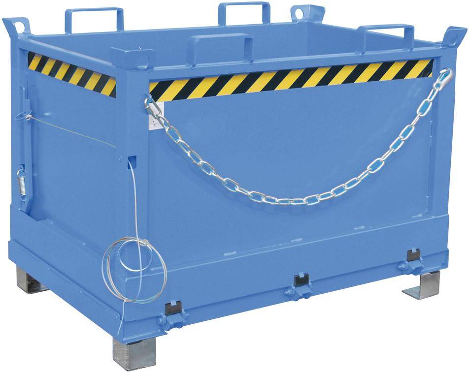 Klappbodenbehälter 500 l B1245xT840xH845 mm RAL5012 Tragkraft 1000kg Typ FB 500 - Artikel: 7830911639-0
