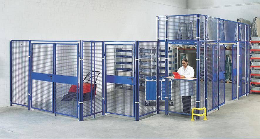Anfang-/Endpfosten Trennwandsystem Vario H2200 mm RAL 5010 - Artikel: 7830561334-0
