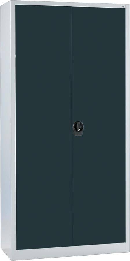 Flügeltürenschrank FORMAT4 Böden, 50kg Traglast B935xT400xH1950mm RAL 7035/7016 - Artikel: 7830380103-0