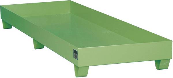 Auffangwanne mit geraden Wänden ohne Gitterrost, 241 ltr.2400x800x250mm, RAL6011 - Artikel: 7830101698