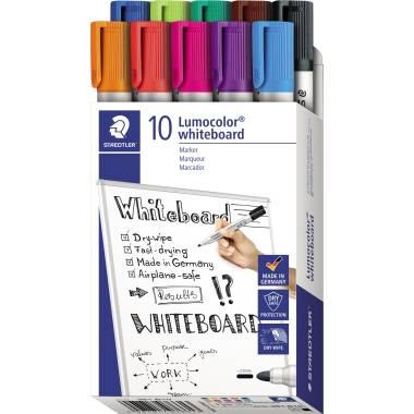 STAEDTLER Whiteboardmarker Lumocolor 351 B10 sort. 10 St./Pack - Artikel: 304019299-3