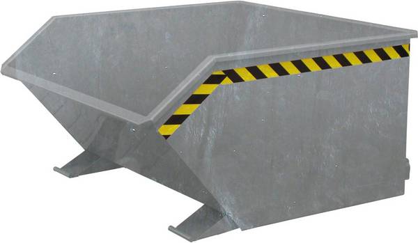 Kippbehälter 500 l B800xT1410xH680 mm verzinkt,Tragkraft 1000kgmit Abrollautomatik - Artikel: 7830911991