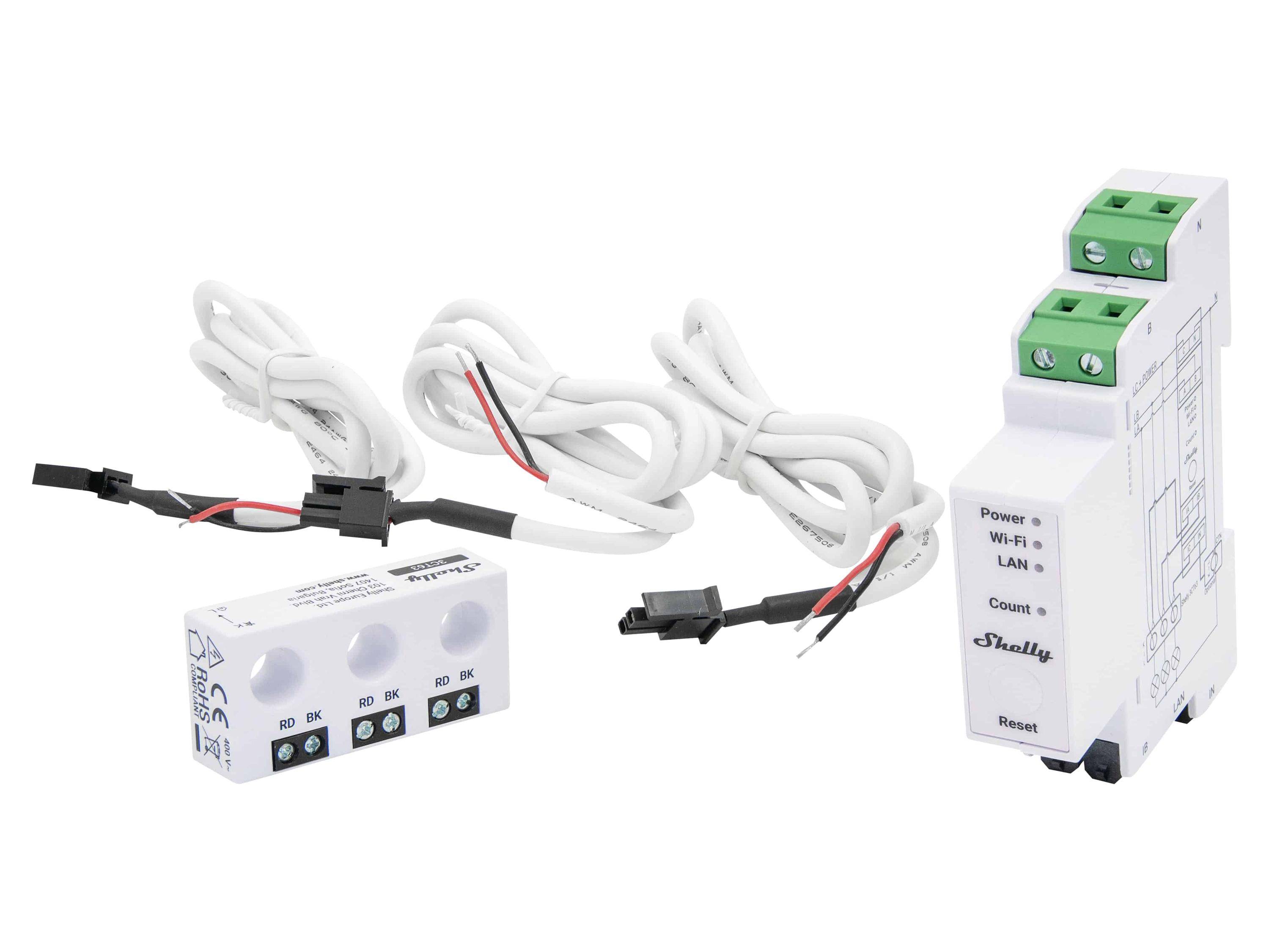 SHELLY Energiezähler Pro 3EM-3CT63, Wlan, BT, LAN-0
