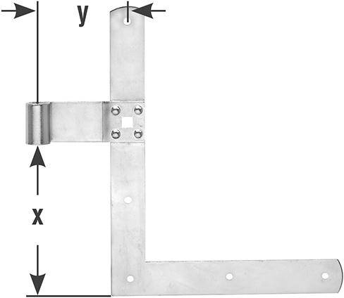 Paar Winkelbänder D13 250x200mm hell verz. - Artikel: 4011338185488-0