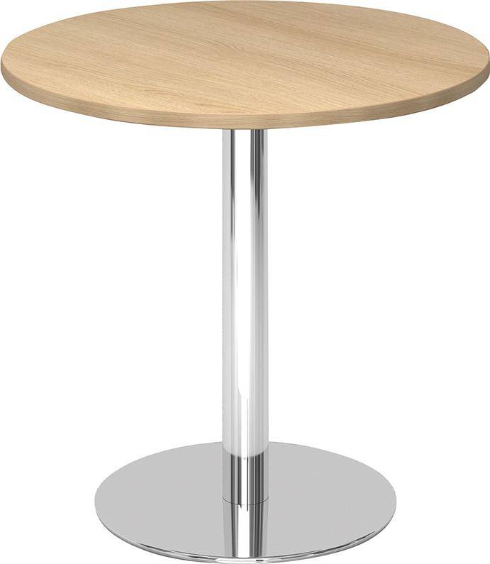 Säulentisch, Durchm.xH 800x720-1140 mm, Gasdruckfeder, Tischplatte 25 mm eiche,-0