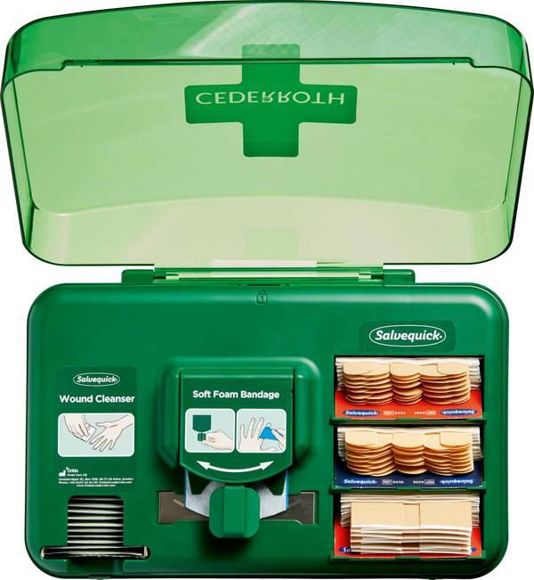 Orkla Wound Care AB Pflasterspender Plus B306xH155xT155ca.mm grün,transparent CEDERROTH 51011006