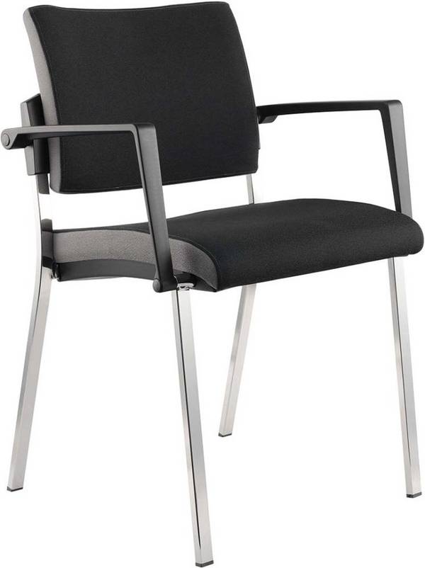 Besucherstuhl Premium Schwarz ( 2 Stühle Set) - Artikel: 7830781412