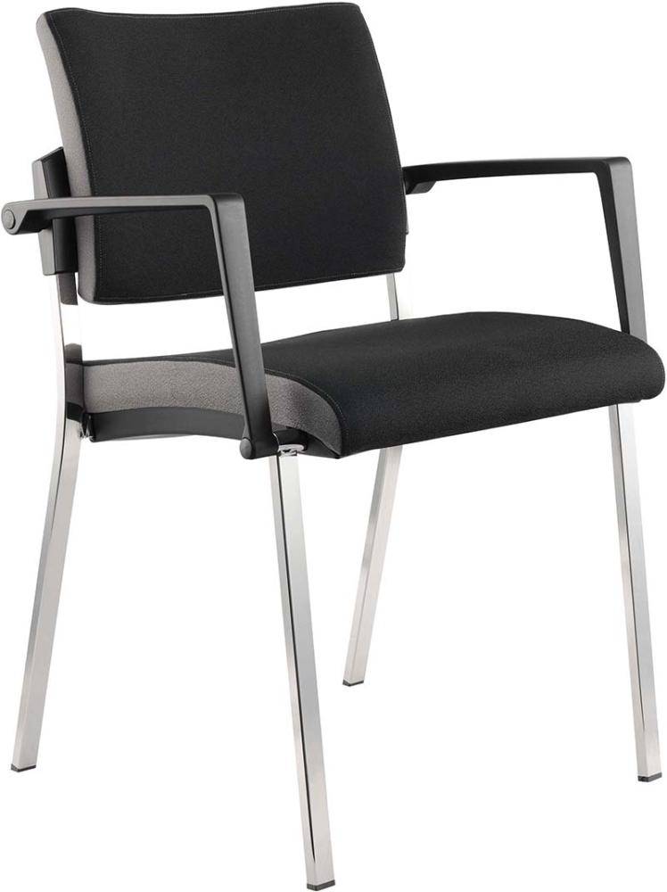 Besucherstuhl Premium Schwarz ( 2 Stühle Set) - Artikel: 7830781412-0