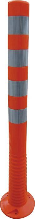 Schake 412211 Flexipfosten rot / weiß Ø 80 mm Höhe 1000 mmØ 80 mm, PUR,4 reflektierende Streifen,inkl. 3 Sc-1
