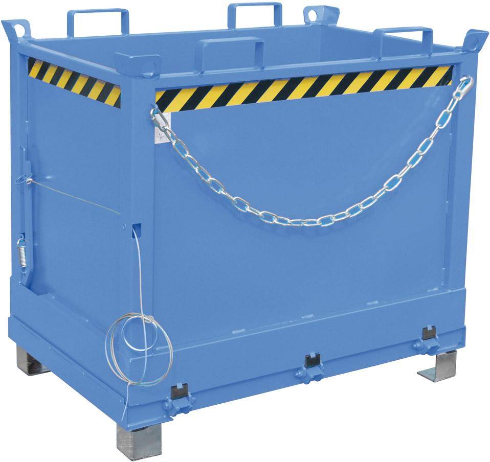 Klappbodenbehälter 750 l B1245xT840xH1145 mm RAL5012 Tragkraft 1000kg Typ FB 750 - Artikel: 7830911643-0