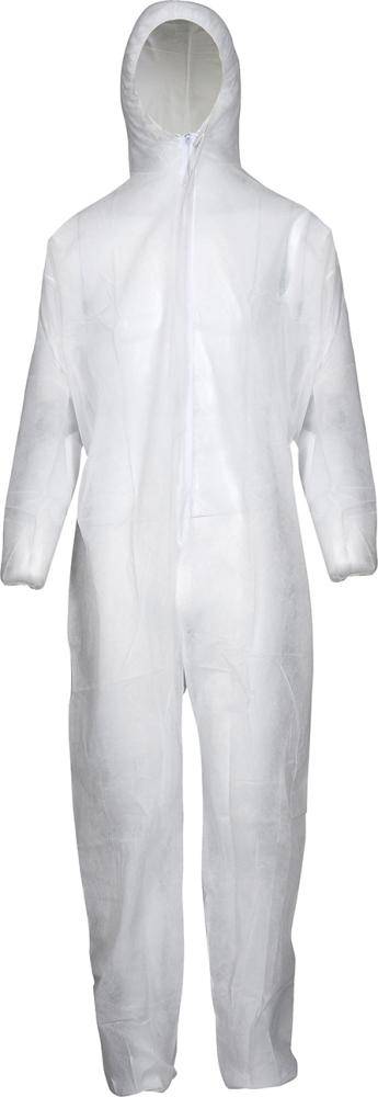 Schutzoverall, PP, 50g/qm, weiß, Gr.L - Artikel: 4029201159221-0