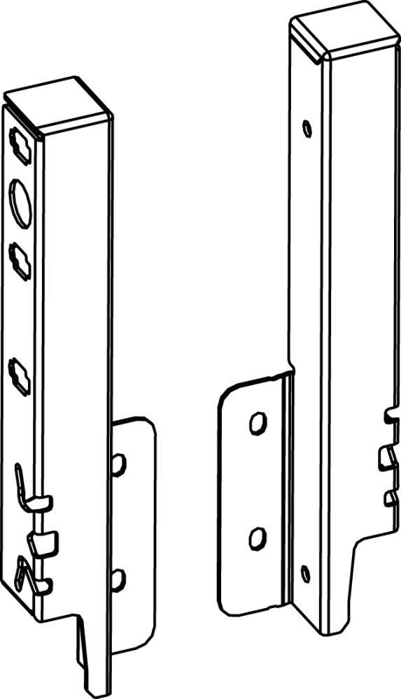 Rückwandverbinder ArciTech STA silber L.186mm HETTICH-2
