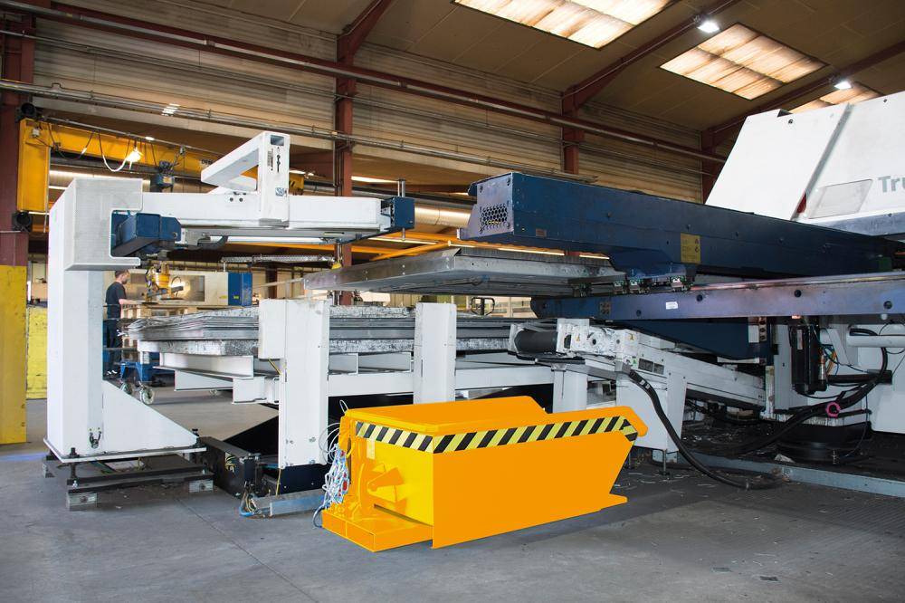 Kippbehälter MGU 270 l B780xT1385xH450 mm RAL2000 Tragkraft 750kg - Artikel: 7830911527-0