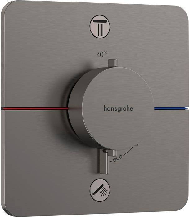 HG FMS ShowerSelect Comfort Q Thermostat, UP brushed black chrome-0