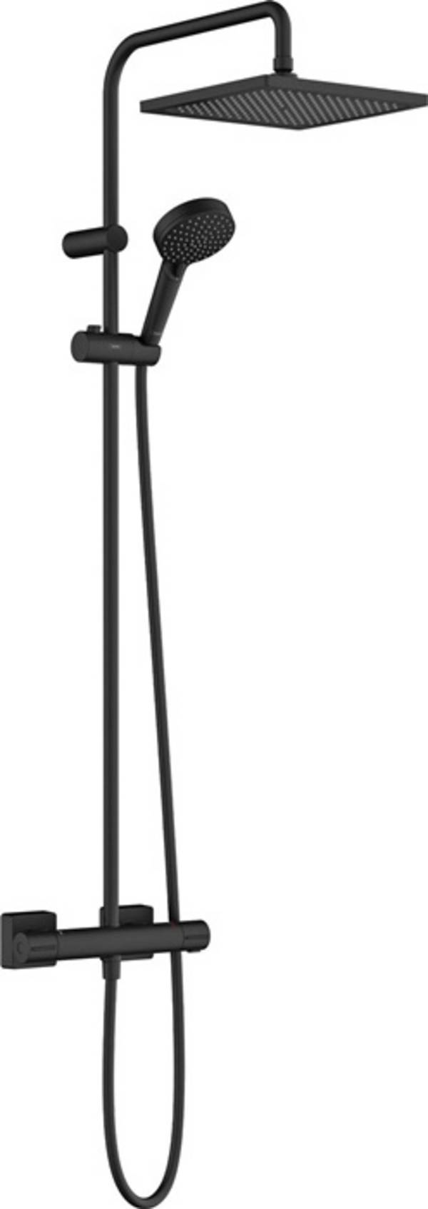 hansgrohe Vernis Shape Showerpipe 240 1jet EcoSmart mit Thermostat, Mattschwarz
