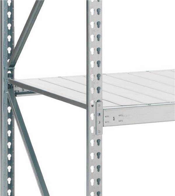 Fachboden B1400xT800mm Trgf.600kg Stahlpaneel silber verz.f.Weitspannregal META