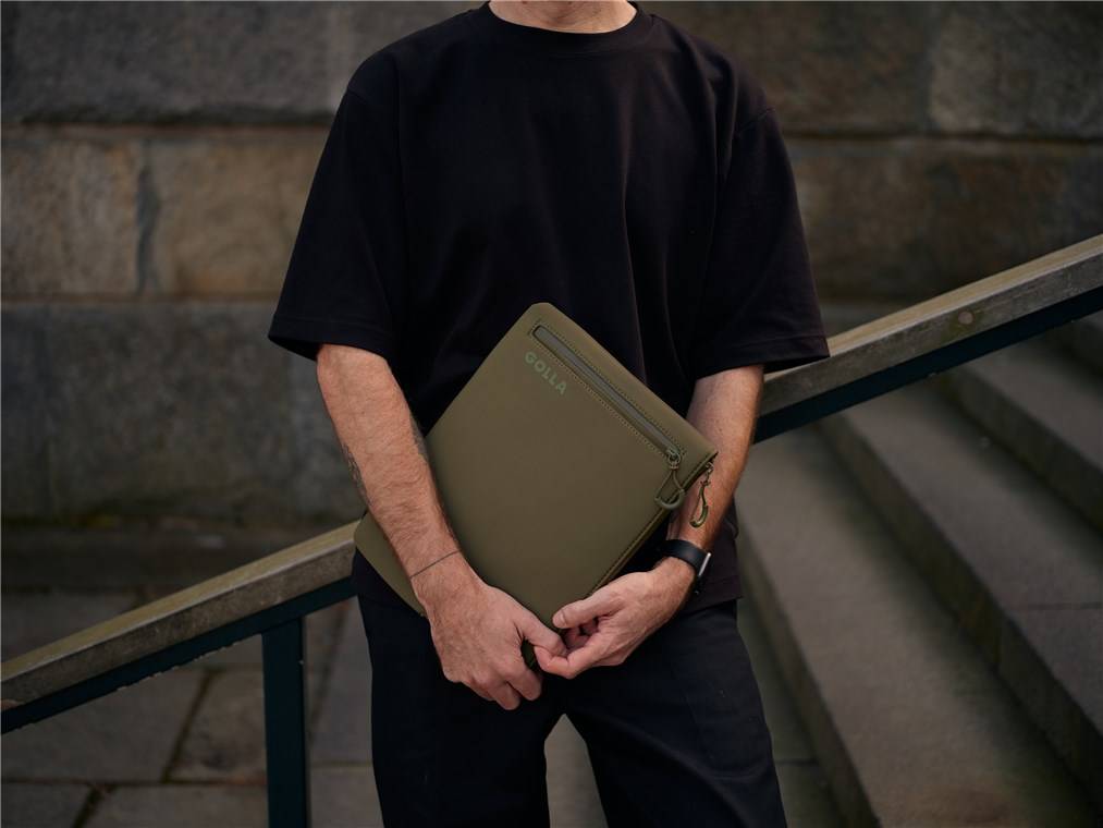 Golla 76419 Sleeve Laptop-Hülle bis 14 Zoll (35,5 cm), Neopren gepolstert, Green-2