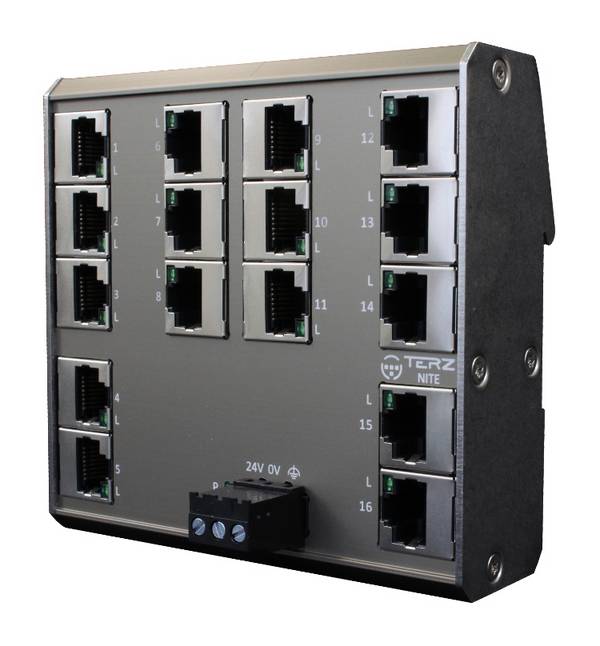 TERZ NITE-RF16-1100 - Flexibler Einsatz mit 24 VAC/VDC, IP30 Metallgehäuse, Minimale Einbautiefe 32,5 mm