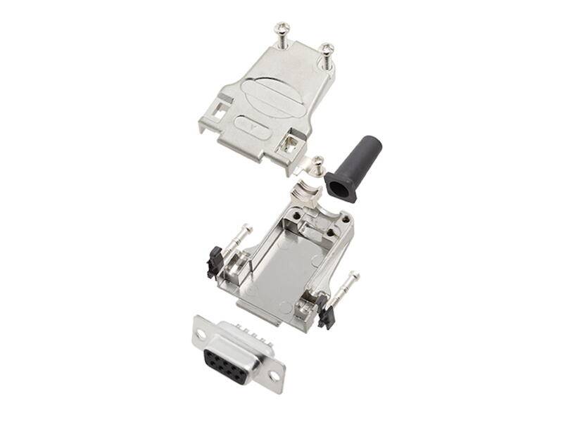 Encitech Connectors AB DTZF09-DBS-K Bausatz mit D-Sub Gehäuse Vollmetall und 9 polig Buchsenleiste löt Gütestufe 3 Isola-0