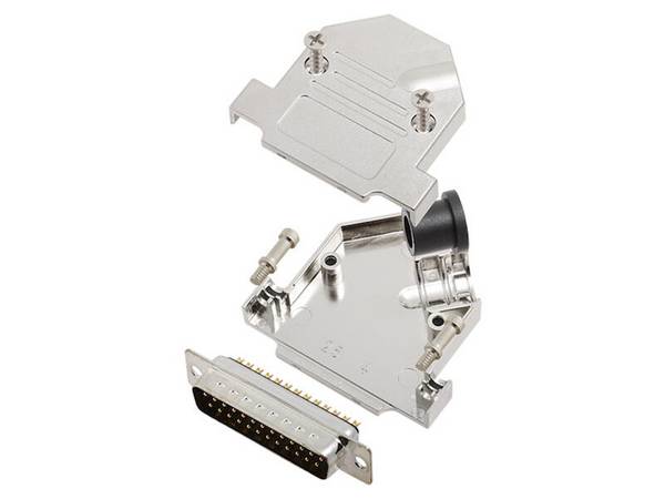 Encitech Connectors AB D45NT25-M-DMP-K Bausatz mit D-Sub Gehäuse Kunststoff metallisiert 45° Kabelabgang und 25 polig St