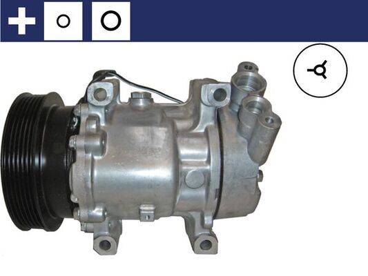 Klimakompressor 12 V Ø 125 mm MAHLE passend für u.a. RENAULT CLIO-0